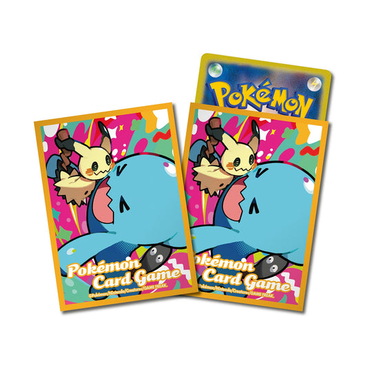 Pokemon TCG: Pokemon Center Japan Exclusive Card Sleeves - Mimikyu & Wobbuffet (64 Pack) Orange