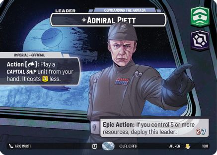Admiral Piett - Commanding the Armada (Showcase) (1001) - Jump to Lightspeed Foil