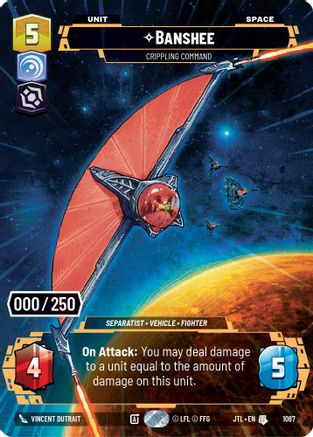 Banshee - Crippling Command (Serialized) (1087) - Jump to Lightspeed Foil