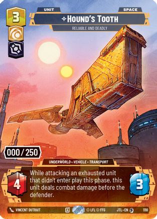 Hound's Tooth - Reliable and Deadly (Serialized) (1110) - Jump to Lightspeed Foil