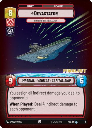 Devastator - Hunting the Rebellion (Finalist) (5) - Organized Play Promos Foil