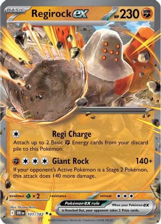 Regirock ex - 101/182 101 - SV10 Destined Rivals Holofoil