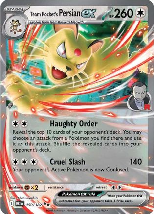 Team Rocket's Persian ex - 150/182 150 - SV10 Destined Rivals Holofoil
