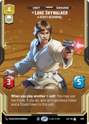 Luke Skywalker - A Hero's Beginning (Prestige Foil) (1079) - Legends of the Force Foil