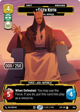 Eeth Koth - Spiritual Warrior (Serialized) (1146) - Legends of the Force Foil