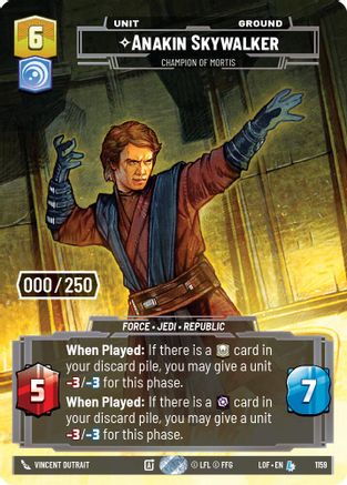 Anakin Skywalker - Champion of Mortis (Serialized) (1159) - Legends of the Force Foil