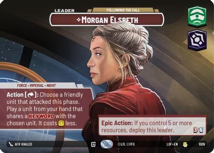 Morgan Elsbeth - Following the Call (Showcase) (1009) - Legends of the Force Foil