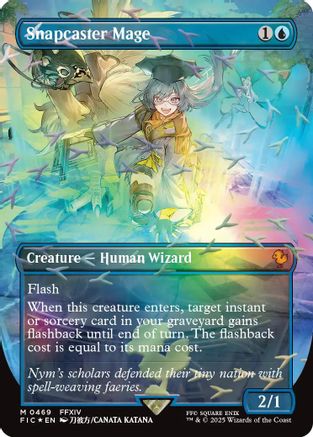 Snapcaster Mage (Borderless) (Chocobo Track Foil) (FIC-469) - Commander: FINAL FANTASY Foil