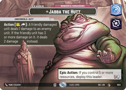 Jabba the Hutt - Wonderful Human Being (Showcase) (1022) - Secrets of Power Foil