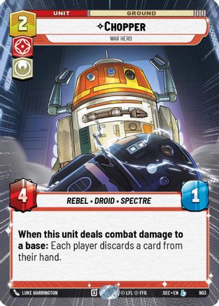 Chopper - War Hero (Hyperspace Foil) (903) - Secrets of Power Foil