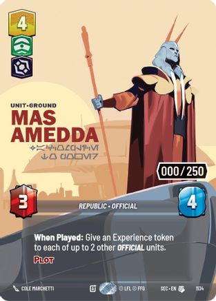 Mas Amedda - Accomplice to Power (Serialized) (1134) - Secrets of Power Foil
