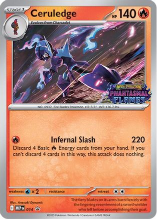Ceruledge (Prerelease) 14 - ME Mega Evolution Promo Holofoil