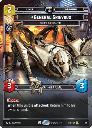 General Grievous - Scuttling to Safety (59) (59) - Sector and Regional Promos Season 1 Foil
