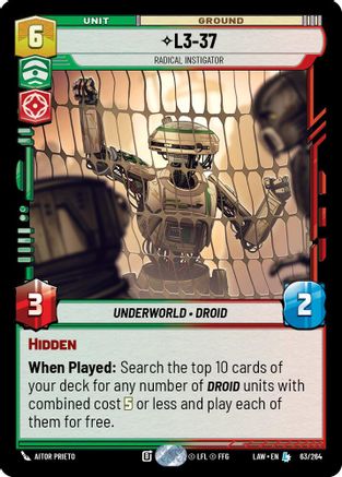 L3-37 - Radical Instigator (63/264) - A Lawless Time