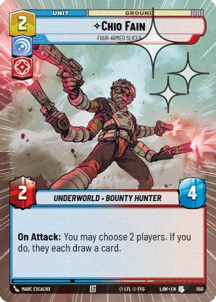 Chio Fain - Four-Armed Slicer (Hyperspace Foil) (550) - A Lawless Time Foil