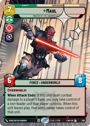 Maul - Master of the Shadow Collective (Hyperspace Foil) (556) - A Lawless Time Foil