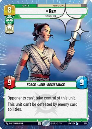 Rey - Skywalker (Hyperspace Foil) (651) - A Lawless Time Foil