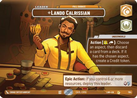 Lando Calrissian - Full Sabacc (Showcase) (784) - A Lawless Time Foil