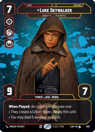 Luke Skywalker - Profit or Be Destroyed (Prestige) (806) - A Lawless Time