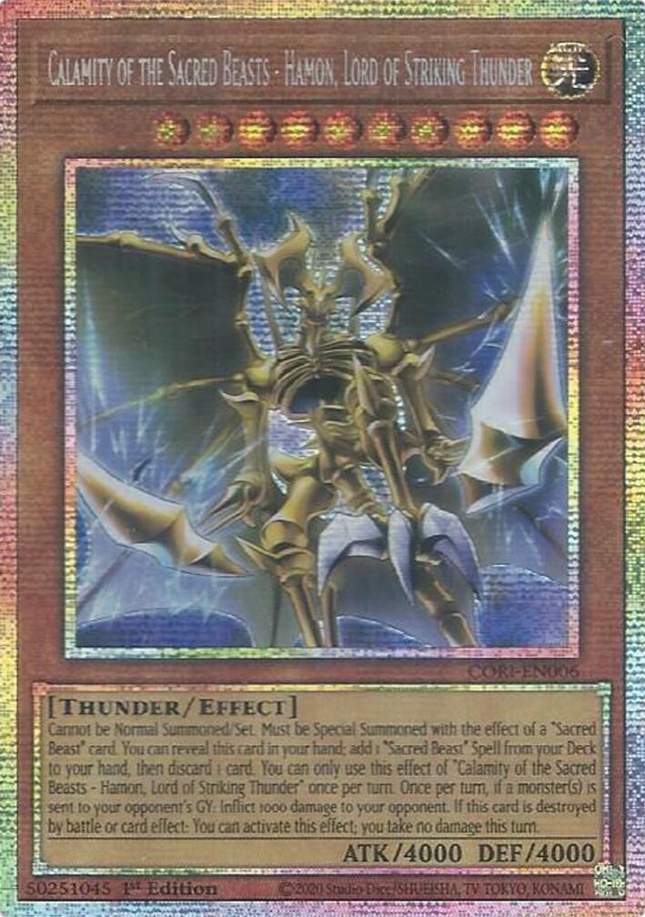 Calamity of the Sacred Beasts - Hamon, Lord of Striking Thunder (Starlight Rare)
