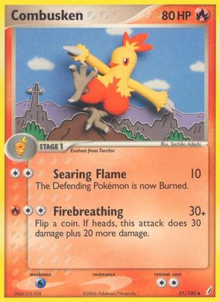 Combusken - 031/100 31/100 - Crystal Guardians Reverse Holofoil