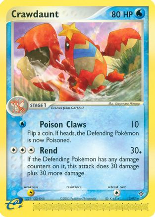 Crawdaunt - 13/97 13/97 - Dragon Reverse Holofoil