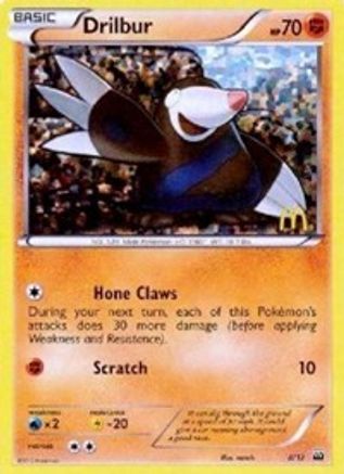 Drilbur - 8/12 8/12 - McDonalds Promos 2012 Holofoil