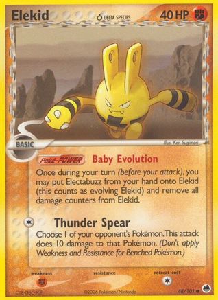 Elekid (Delta Species) 48/101 - Dragon Frontiers Reverse Holofoil