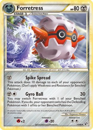 Forretress (13) 13/90 - Undaunted Reverse Holofoil