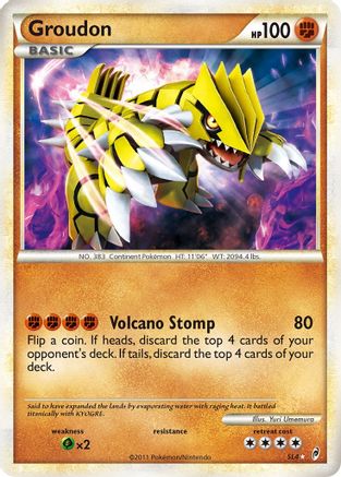 Groudon (Shiny) SL4/95 - Call of Legends Holofoil
