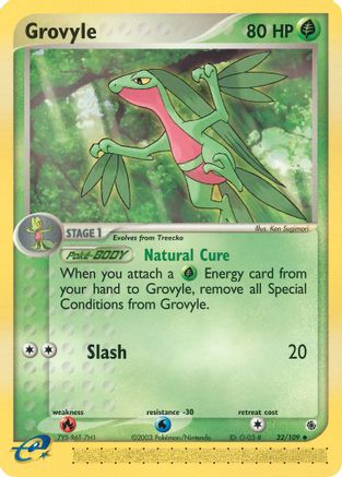 Grovyle - 32/109 32/109 - Ruby and Sapphire Reverse Holofoil