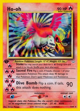 Ho-oh (7) 7/64 - Neo Revelation Unlimited Holofoil