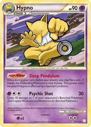 Hypno 23/123 - HeartGold SoulSilver Reverse Holofoil