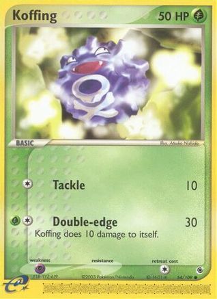 Koffing 54/109 - Ruby and Sapphire Reverse Holofoil
