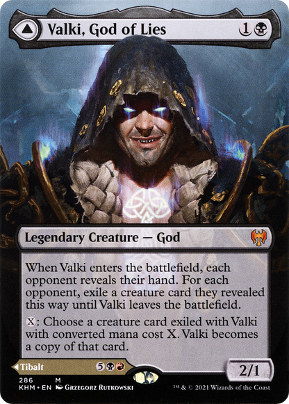 Valki, God of Lies (Borderless) (KHM-286) - Kaldheim (Borderless)