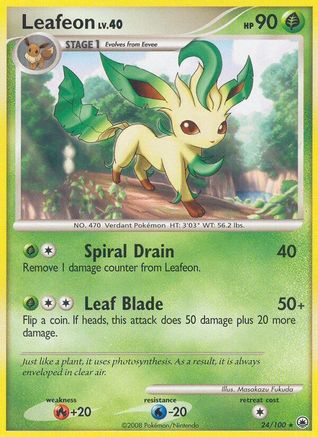 Leafeon (24) 24/100 - Majestic Dawn Reverse Holofoil