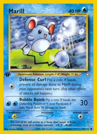 Marill 66/111 - Neo Genesis 1st Edition