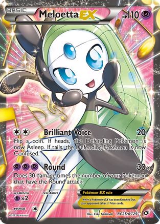 Meloetta EX (Full Art) RC25/113 - Legendary Treasures Radiant Collection Holofoil