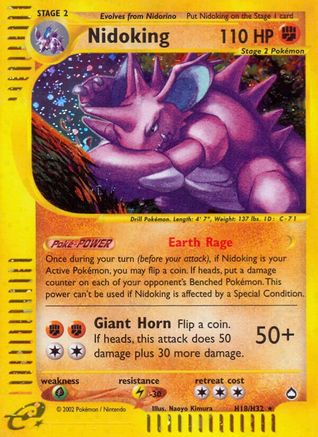 Nidoking (H18) H18/147 - Aquapolis Holofoil