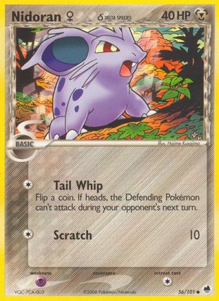 Nidoran F (Delta Species) 56/101 - Dragon Frontiers Reverse Holofoil