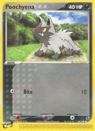 Poochyena - 63/109 63/109 - Ruby and Sapphire Reverse Holofoil