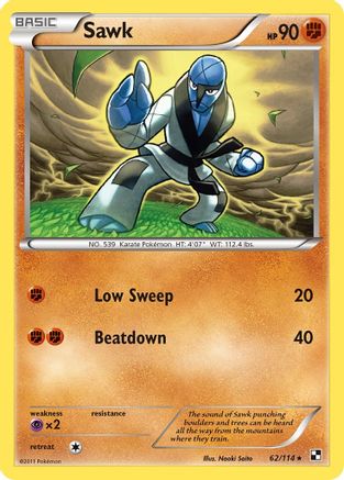 Sawk 62/114 - Black and White Reverse Holofoil