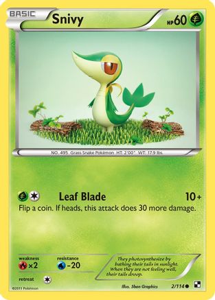 Snivy (2) 2/114 - Black and White