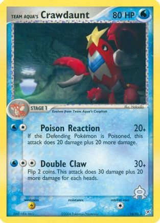 Team Aqua's Crawdaunt - 14/95 14/95 - Team Magma vs Team Aqua Reverse Holofoil