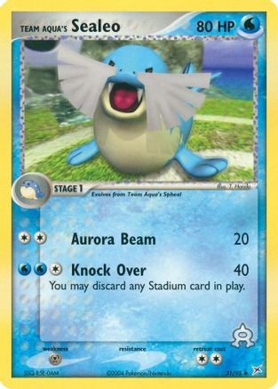 Team Aqua's Sealeo - 31/95/95 - Team Magma vs Team Aqua Reverse Holofoil