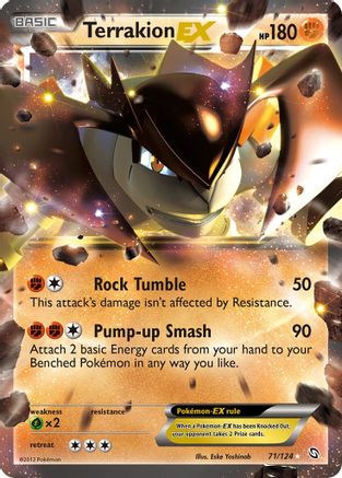 Terrakion EX 71/124 - Dragons Exalted Holofoil
