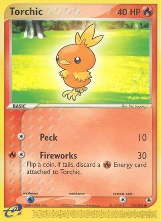 Torchic - 73/109 73/109 - Ruby and Sapphire Reverse Holofoil