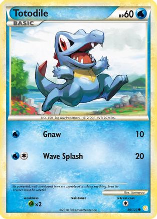Totodile 86/123 - HeartGold SoulSilver Reverse Holofoil