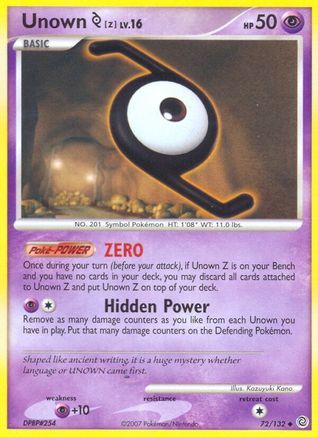 Unown [Z] 72/132 - Secret Wonders
