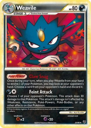 Weavile 25/90 - Undaunted Reverse Holofoil